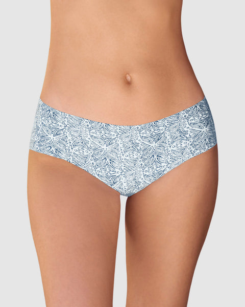 Panty hípster invisible ultraplano sin elásticos y de pocas costuras#color_a67-estampado-azul