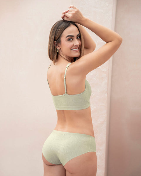 Panty hípster invisible ultraplano sin elásticos y de pocas costuras#color_b50-verde-claro-estampado