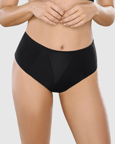 Panty faja brasilera de compresión moderado en abdomen y cintura#color_700-negro