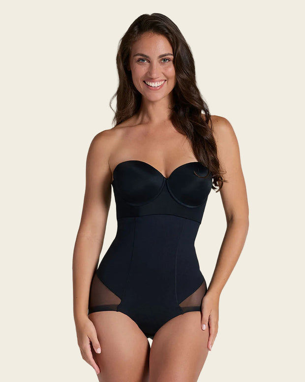 Panty faja de tiro alto y compresión de abdomen invisible en glúteos