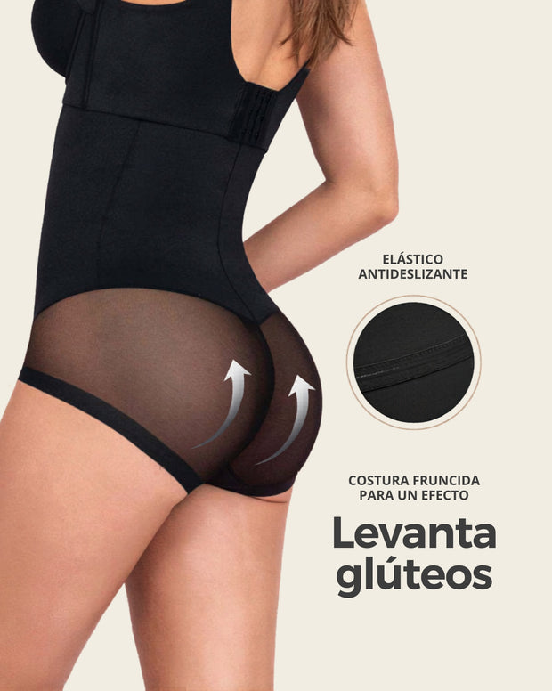 Panty faja de tiro alto y compresión de abdomen invisible en glúteos