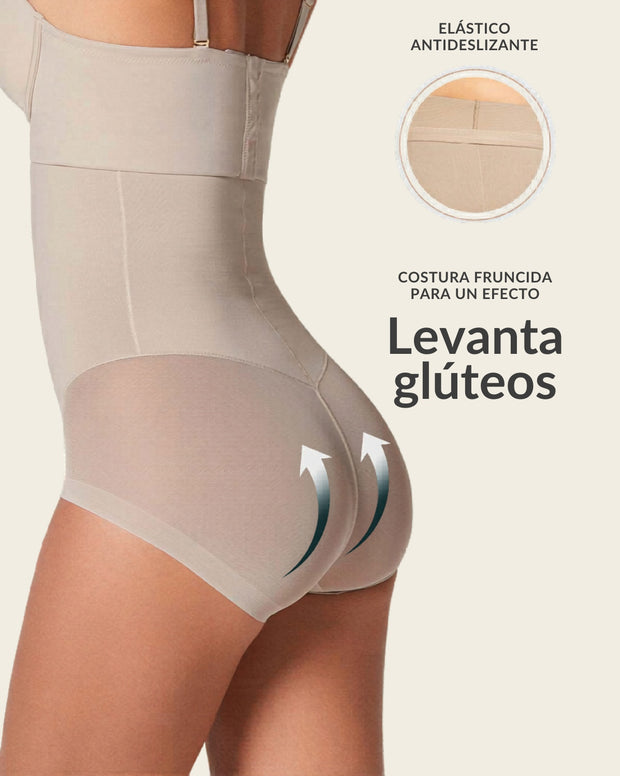 Panty faja de tiro alto y compresión de abdomen invisible en glúteos