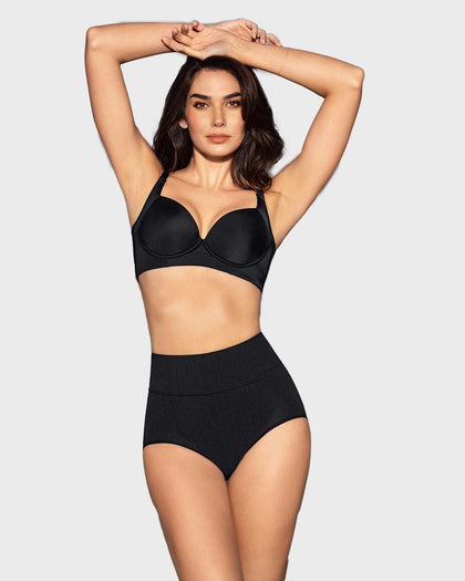Panty faja de compresión moderada tiro alto en SkinFuse®#color_700-negro
