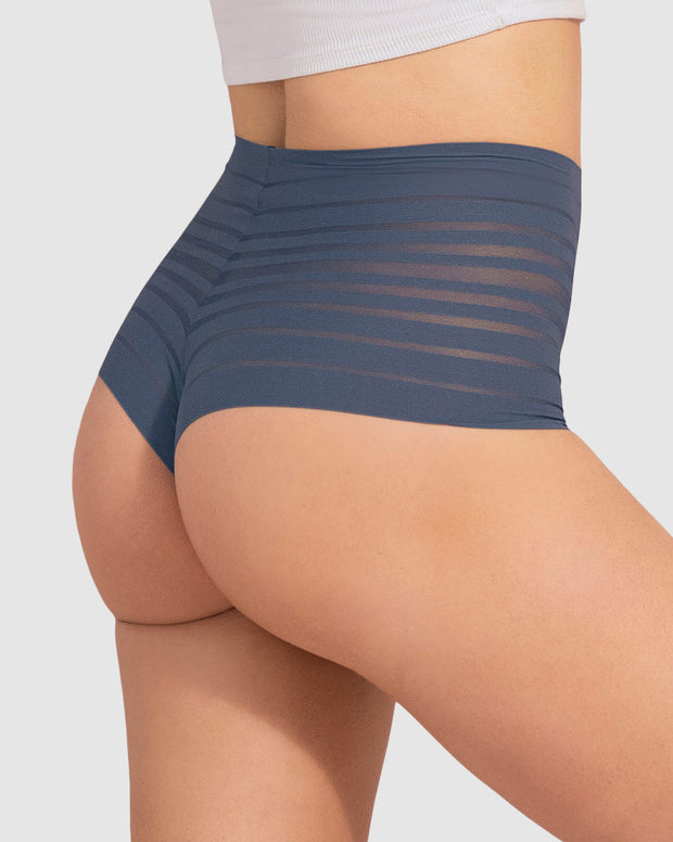 Solo-POS Panty brasilera tiro alto de control suave de abdomen