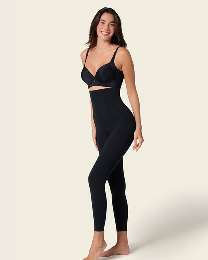 Legging de tiro alto de compresión en abdomen y piernas#color_700-negro
