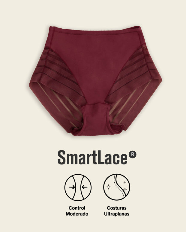 Panty faja clásico con compresión moderada de abdomen y bandas en tul