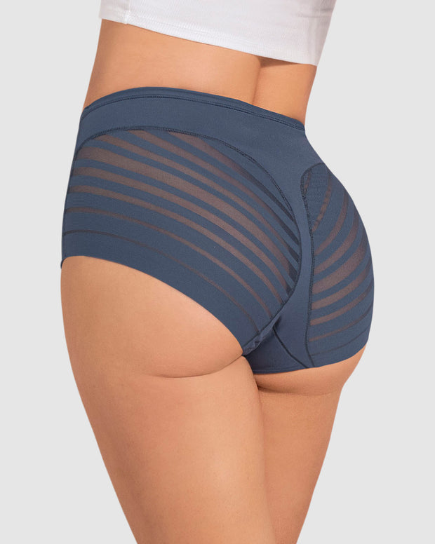 Solo-POS Panty faja clásico con control moderado de abdomen y bandas en tul