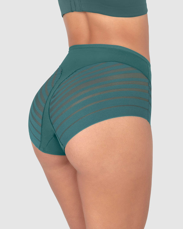 Solo-POS Panty faja clásico con control moderado de abdomen y bandas en tul