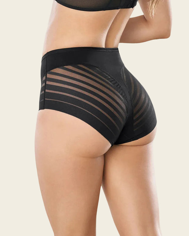 Panty faja clásico con compresión moderada de abdomen y bandas en tul