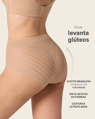 Paquete x 2 panties faja clásicos con control moderado de abdomen y bandas en tul#color_s05-surtido