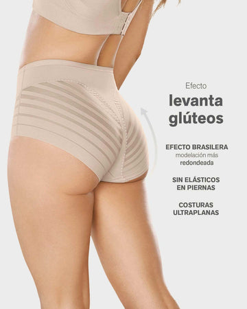Paquete x 3 panty faja clásicos control moderado de abdomen#color_802-cafe-claro