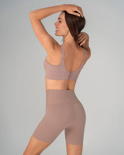 Short de compresión de abdomen y cintura que disimula la celulitis#color_281-rosa-palido