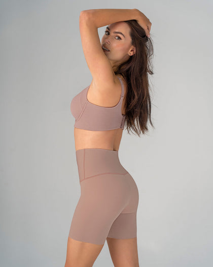 Short de compresión de abdomen y cintura que disimula la celulitis#color_281-rosa-palido