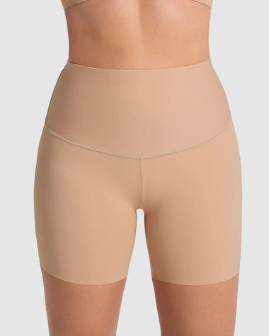 Short de compresión de abdomen y cintura que disimula la celulitis#color_801-cafe-medio