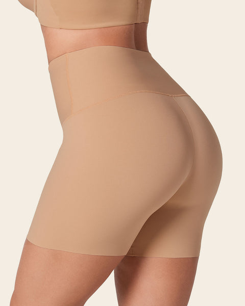 Short de compresión de abdomen y cintura que disimula la celulitis#color_801-cafe-medio