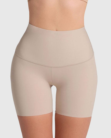 Short de compresión de abdomen y cintura que disimula la celulitis#color_802-cafe-claro