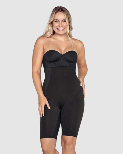 Faja pantalón de tiro alto con compresión en abdomen y cintura#color_700-negro