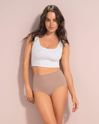 Panty clásico efecto invisible de compresión fuerte en abdomen#color_281-palo-de-rosa