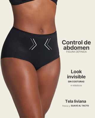Panty clásico efecto invisible de compresión fuerte en abdomen#color_700-negro