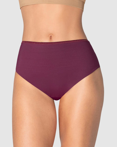 Panty faja brasilera de compresión fuerte tiro alto#color_466-vino