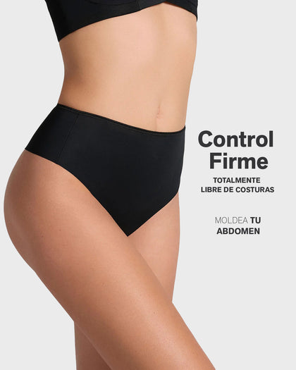 Panty faja brasilera de compresión fuerte tiro alto#color_700-negro