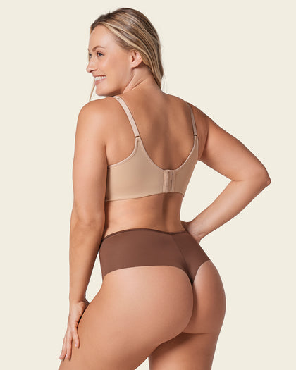 Panty faja brasilera de compresión fuerte tiro alto#color_875-cafe-oscuro