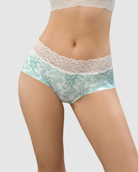 Panty hípster en tela ultraliviana con franja de SmartLace®#color_178-palmeras