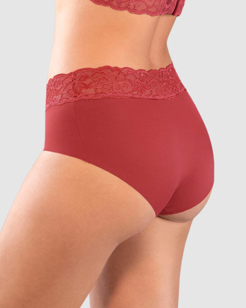 Panty hípster en tela ultraliviana con franja de SmartLace®#color_391-rojo