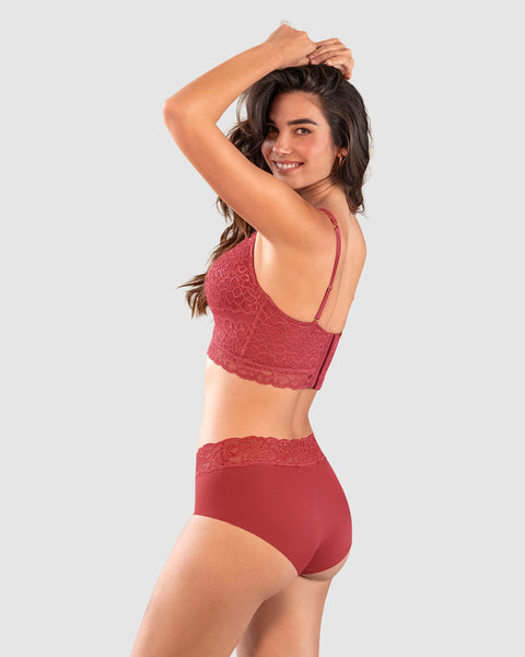 Panty hípster en tela ultraliviana con franja de SmartLace®#color_391-rojo