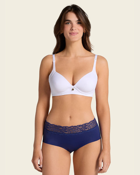 Panty hípster en tela ultraliviana con franja de SmartLace®#color_536-azul-oscuro