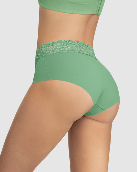 Panty hípster en tela ultraliviana con franja de SmartLace®#color_628-verde-manzana