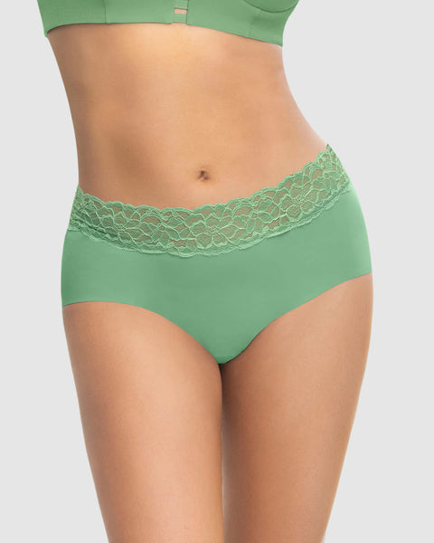 Panty hípster en tela ultraliviana con franja de SmartLace®#color_628-verde-manzana