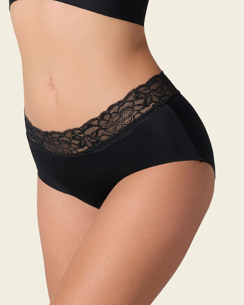 Panty hípster en tela ultraliviana con franja de SmartLace®#color_700-negro