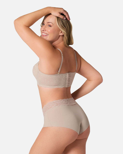 Panty hípster en tela ultraliviana con franja de SmartLace®#color_802-cafe-claro