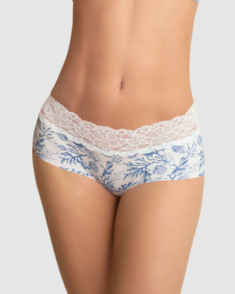 Panty hípster en tela ultraliviana con franja de SmartLace®#color_b50-estampado-azul