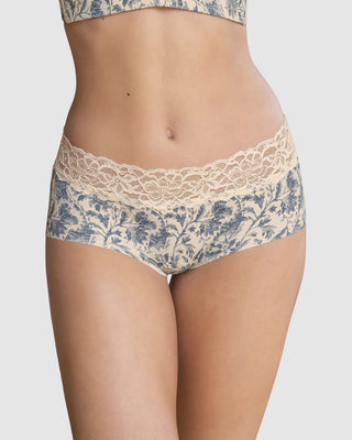 Panty hípster en tela ultraliviana con franja de encaje#color_b97-estampado-flores-azul