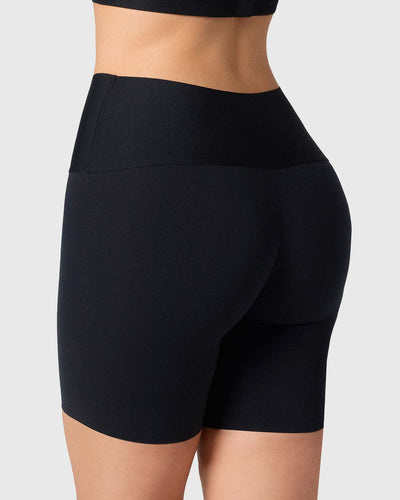 Short de compresión moderada aspecto invisible con fajón antideslizante#color_700-negro
