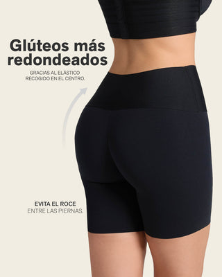 Paquete x 2 shorts de control moderado aspecto invisible con fajón antideslizante#color_700-negro
