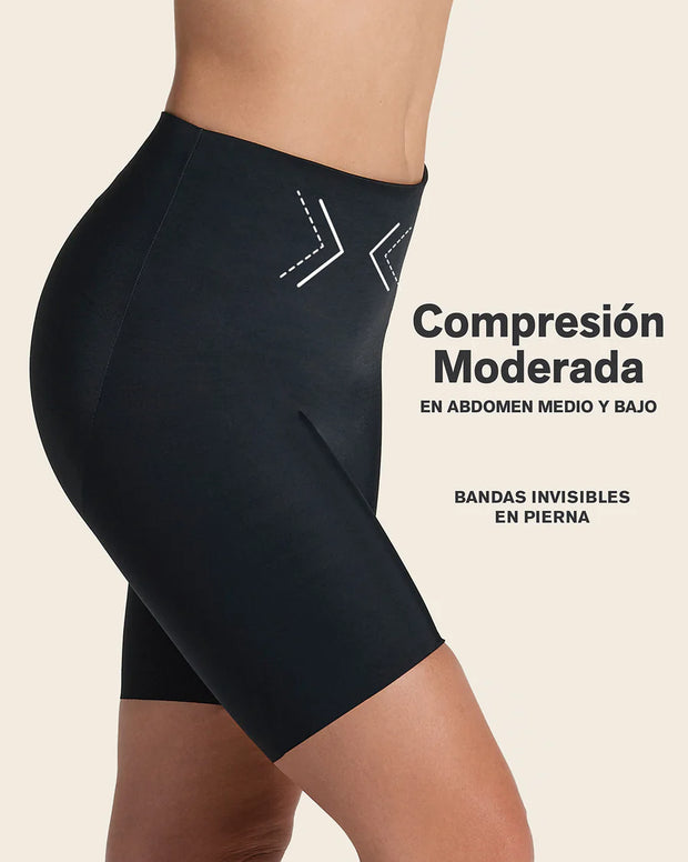Panty short invisible de compresión de abdomen efecto levanta cola