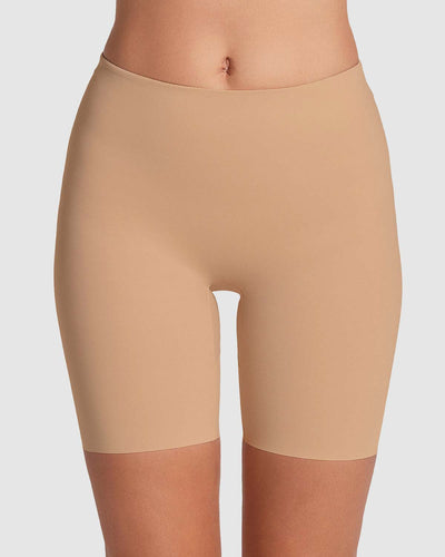Panty short invisible de compresión de abdomen efecto levanta cola#color_801-cafe-medio