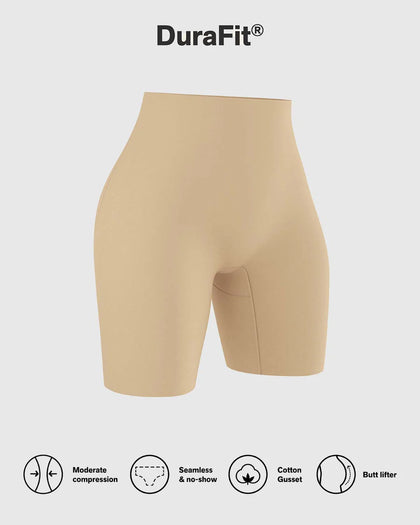 Panty short invisible de compresión de abdomen efecto levanta cola#color_801-cafe-medio