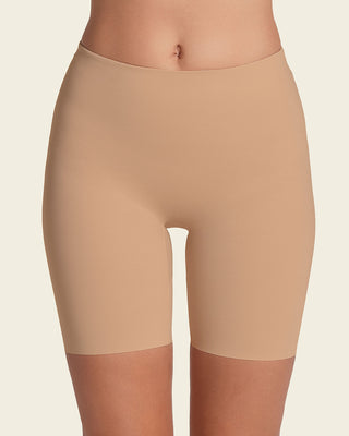 Panty short invisible de compresión de abdomen efecto levanta cola#color_801-cafe-medio
