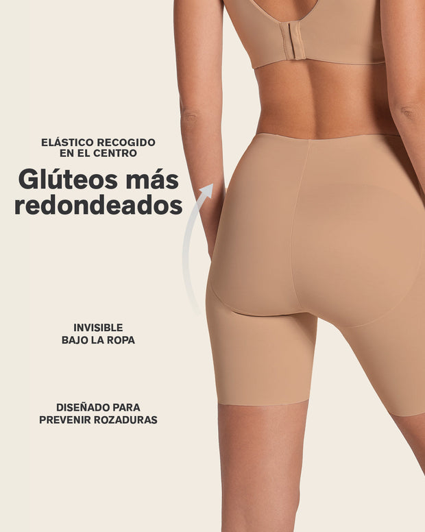 Panty short invisible de compresión de abdomen efecto levanta cola