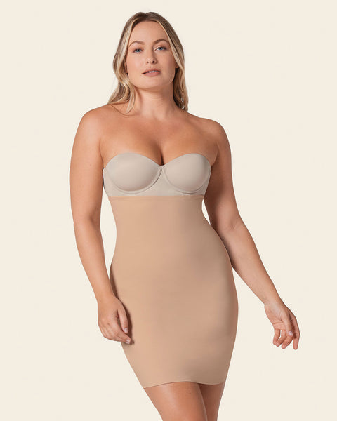 Faja tipo vestido con short interno#color_802-cafe-claro