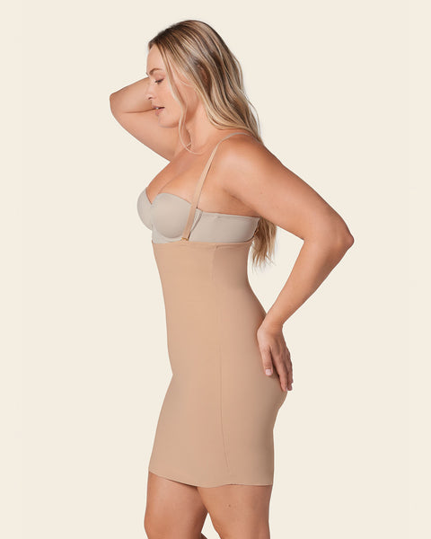 Faja tipo vestido con short interno#color_802-cafe-claro