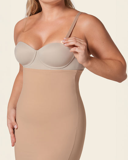 Faja tipo vestido con short interno#color_802-cafe-claro