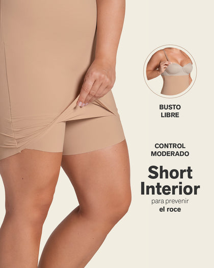 Faja tipo vestido con short interno#color_802-cafe-claro