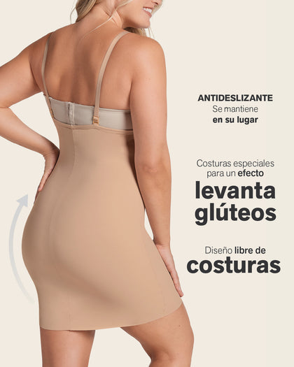 Faja tipo vestido con short interno#color_802-cafe-claro