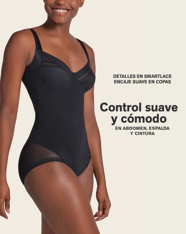 Body de control suave y copas con arco