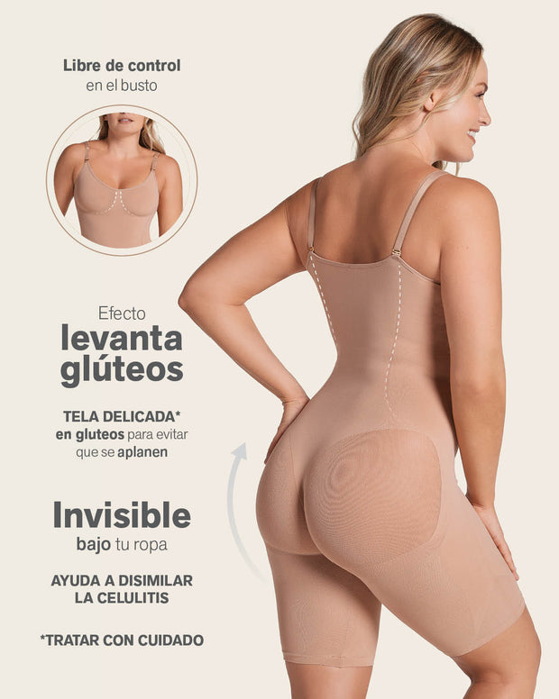 Faja body invisible de compresión efecto levanta cola